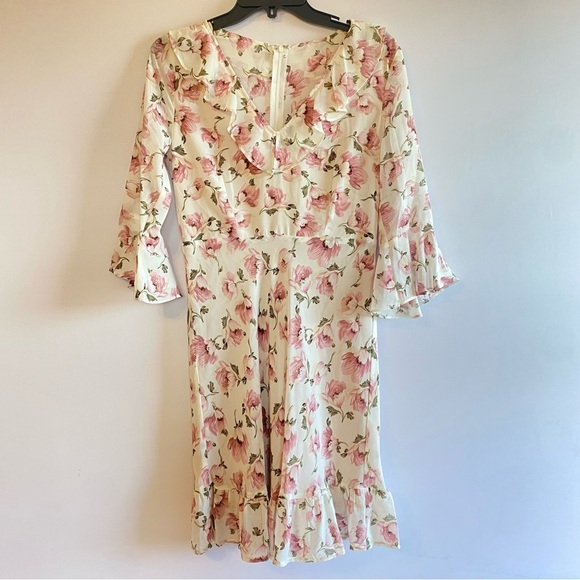 Chic Floral‎ Midi Dress with Ruffles - Picture 1 of 5